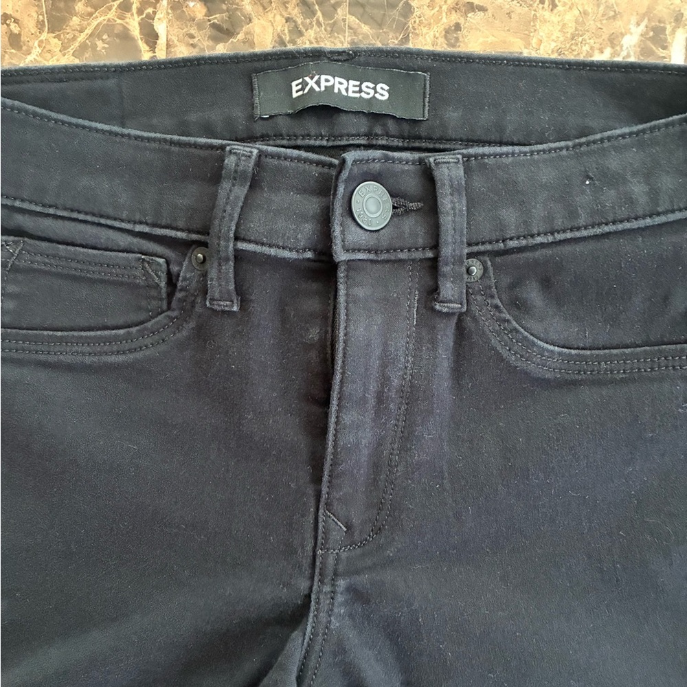 Express Stretch Mid Rise Leggings - Black